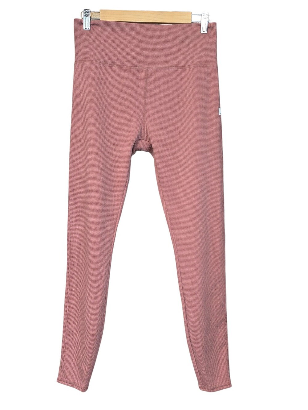 Vuori Bayview Thermal Leggings Rosewood Waffle Knit Moisture Wicking Size Large - Picture 5 of 14
